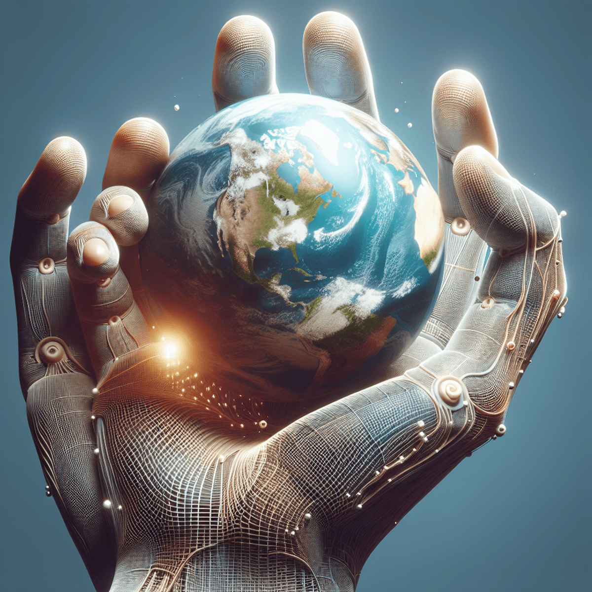 A diverse human hand delicately holds a miniature model of the Earth, symbolizing the global impact of social entrepreneurship.